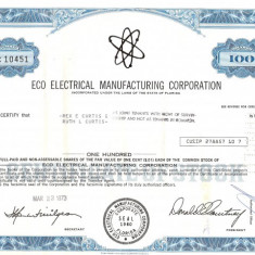 606 Actiuni -Eco Electrical Manufacturing Corporation -seria JC 10451