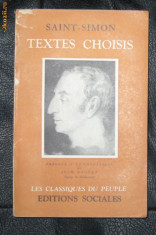 C H Saint-Simon Textes Choisis Ed. Sociales foto