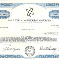 604 Actiuni -Eco Electrical Manufacturing Corporation -seria JC 8410