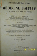 DICTIONAR DE MEDICINA - FRANCEZA - CCA.1900 foto