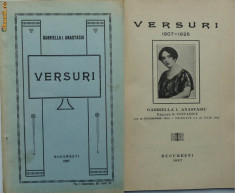 Gabriela Anastasiu , Versuri , 1927 , prima editie foto