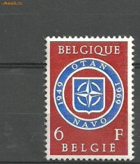 Belgia 1969 - ANIVERSARE 20 ani NATO, timbru nestampilat, B3
