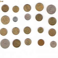 50 Lot interesant de monede si jetoane (fise, token)(20 bucati)