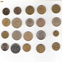 95 Lot interesant de monede si jetoane (fise, token)(20 bucati)
