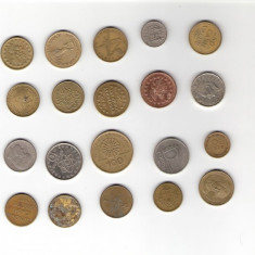 92 Lot interesant de monede si jetoane (fise, token)(20 bucati)