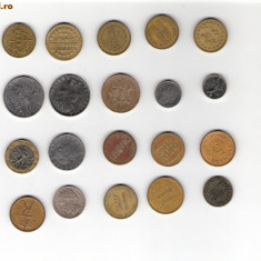 82 Lot interesant de monede si jetoane (fise, token)(20 bucati)