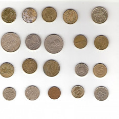 57 Lot interesant de monede si jetoane (fise, token)(20 bucati)