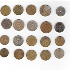 09 Lot interesant de monede si jetoane (fise, token)(20 bucati)