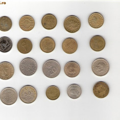 87 Lot interesant de monede si jetoane (fise, token)(20 bucati)