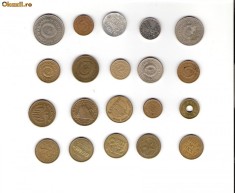 40 Lot interesant de monede si jetoane (fise, token)(20 bucati)
