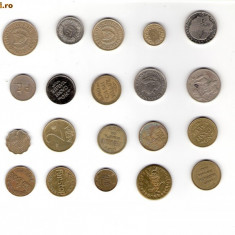 45 Lot interesant de monede si jetoane (fise, token)(20 bucati)