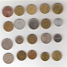 14 Lot interesant de monede si jetoane (fise, token)(20 bucati)