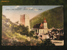 BRASOV - BISERICA EVANGHELICA SI TURNUL ALB - ANUL 1917 foto