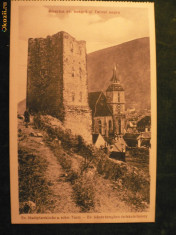 BRASOV - BISERICA EVANGHELICA SI TURNUL NEGRU - INCEPUT DE 1900 foto