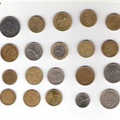 122 Lot interesant de monede si jetoane (fise, token)(20 bucati)