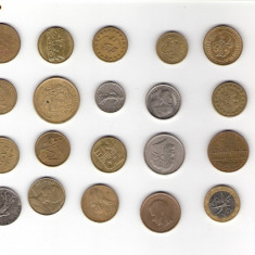 136 Lot interesant de monede si jetoane (fise, token)(20 bucati)