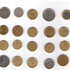 151 Lot interesant de monede si jetoane (fise, token)(20 bucati)