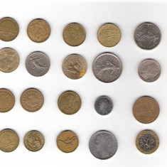 123 Lot interesant de monede si jetoane (fise, token)(20 bucati)
