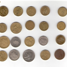 114 Lot interesant de monede si jetoane (fise, token)(20 bucati)