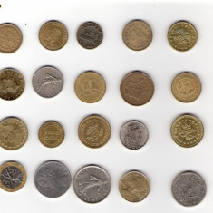 106 Lot interesant de monede si jetoane (fise, token)(20 bucati)