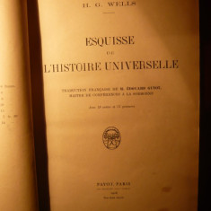 H.G.WELLS- ESQUISSE DE L'HISTOIRE UNIVERSELLE- 1926