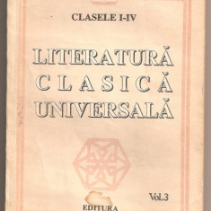 (C299) "LITERATURA CLASICA UNIVERSALA" VOL. 3; CL. I-IV