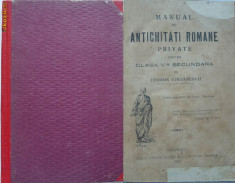 Iordanescu , Manual de antichitati romanne private , 1922 foto
