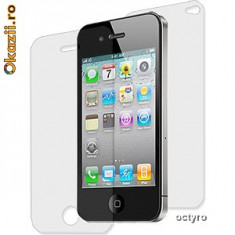 PROTECTIE iPHONE 4 - FOLIE SPATE + FATA - HQ PVC foto