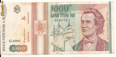 LL bancnota Romania 1000 lei 1993 foto