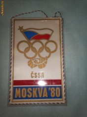 278 Fanion Delegatia Olimpica CSSR(Cehoslovacia) Moskva`80 foto