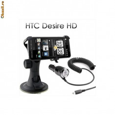 suport auto si incarcator orginal htc desire hd masina foto