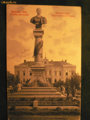 TURNU SEVERIN - STATUIA IMPARATULUI TRAIAN - ANUL 1907 foto