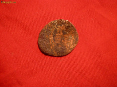 Moneda Turcia - sec.XVI- probabil , bronz ,dim= 2,3x2,1 cm foto