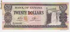 Bancnota 20 dolari Guyana UNC necirculata foto