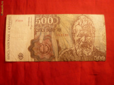 Bancnota 500 Lei ,aprilie 1991 ,cal.Buna foto