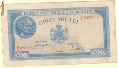 Bancnota 5000 lei 2 mai 1944 foto