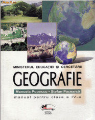 Manual GEOGRAFIE CLS A IV A ED. ARAMIS de MANUELA POPESCU foto