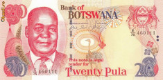 BOTSWANA ? bancnota ? 20 Pula ? 2006 ? P-27b ? UNC ? necirculata foto