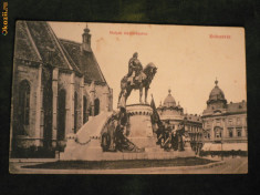 CLUJ - STATUIA LUI MATEI CORVIN - INCEPUT DE 1900 foto