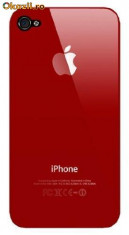 Husa protectie rosie pentru iphone 4 din silicon cristalin expediere gratuita + folie protectie ecran foto