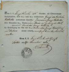 Document Bucovina , 1863 foto