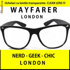 WAYFARER Geek Nerd Ochelari Cu Lentile Transparente-Bucuresti/P foto