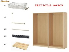 Vand cadru dulap IKEA (2 corpuri) + accesorii - SUPER PRET foto