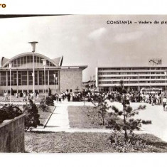 CP190-35 Constanta -Vedere din piata garii -RPR -carte postala scrisa 1962, dar necirculata