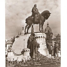 CP190-37 Cluj.Statuia lui Matei Corvin -carte postala circulata 1966