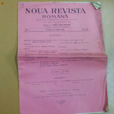 Noua Revista Romana Dir: C.R. Motru 15 04 1912