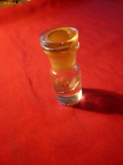 Flacon cu dop rodat vechi -sticla- laborator-pt.subst.corozive foto