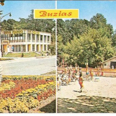 CP192-41 Buzias: Complex parc; Strand -carte postala circulata 1976