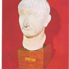 CP194-94 Bustul Imparatului Traian -Muzeul National de Istorie -carte postala necirculata
