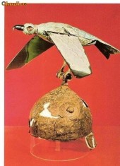CP194-50 Coif descoperit la Ciumesti, jud.Satu Mare. Fier si bronz. Cultura celtilor. - Muzeul National de Istorie -carte postala necirculata